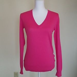 J. Crew pink v-neck sweater
